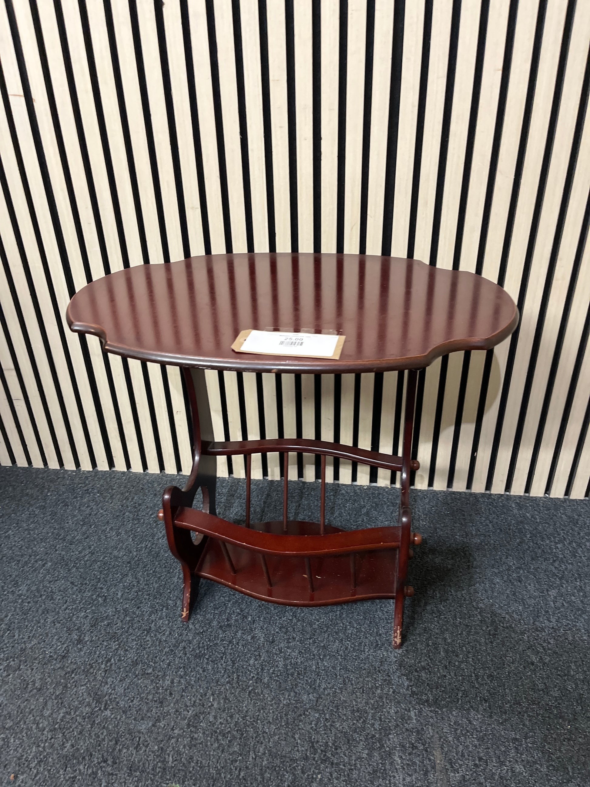 Mahogany mazine rack  1226