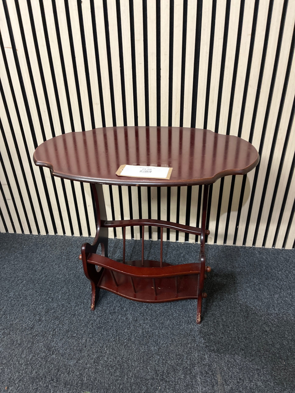 Mahogany mazine rack  1226
