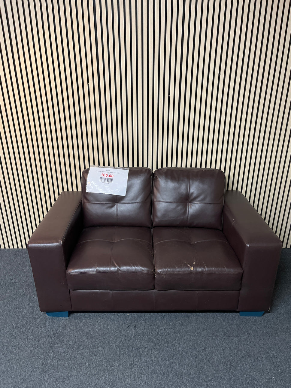 PU brown leatherette 2 seater sofa  1325