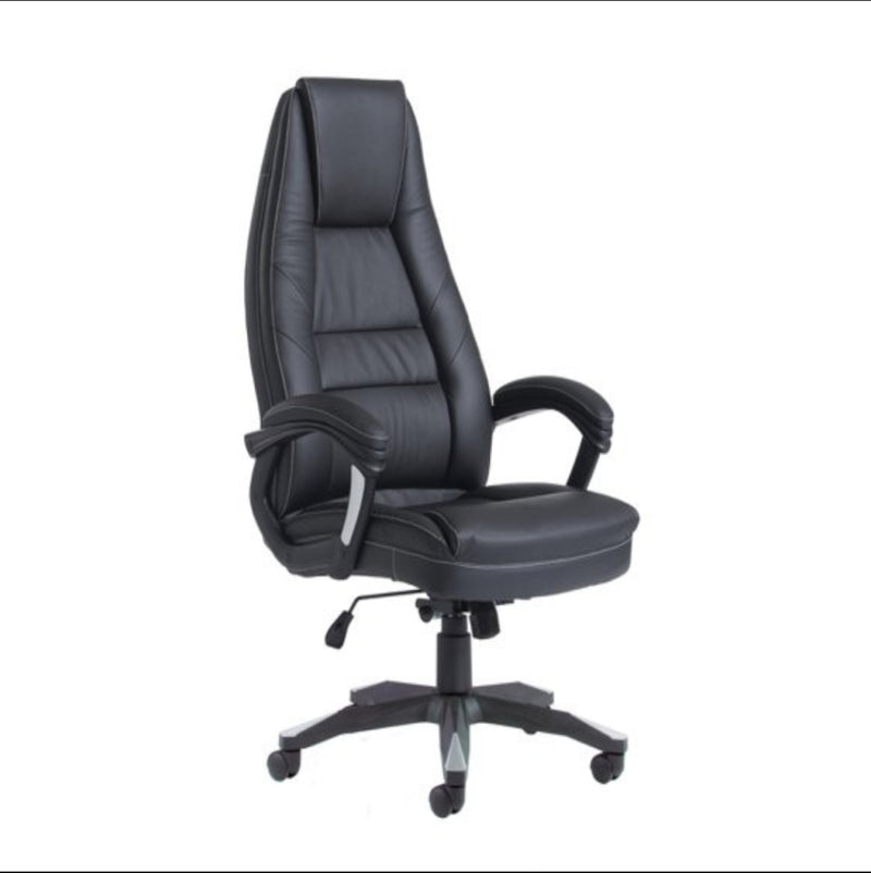 NEW Noble High back managers swivel chair with fixed arms, 5 star base, height adjustable with fixed arms