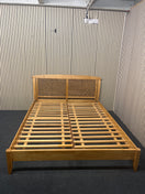 Switch 5ft Vintage rubberwood bedframe with woven rattan inserts  44360 2 image