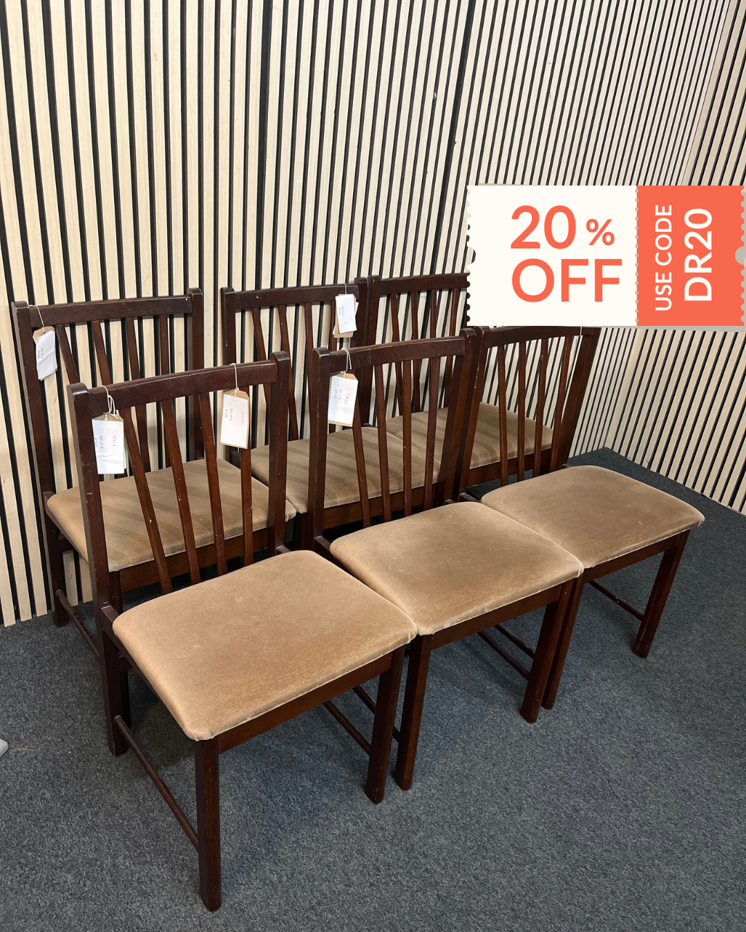 Rossmore Mahogany dining chairs (SET OF 6)