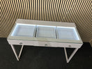 Switch White framed glass top 3 drawer dressing table with led lights 2225 2 image