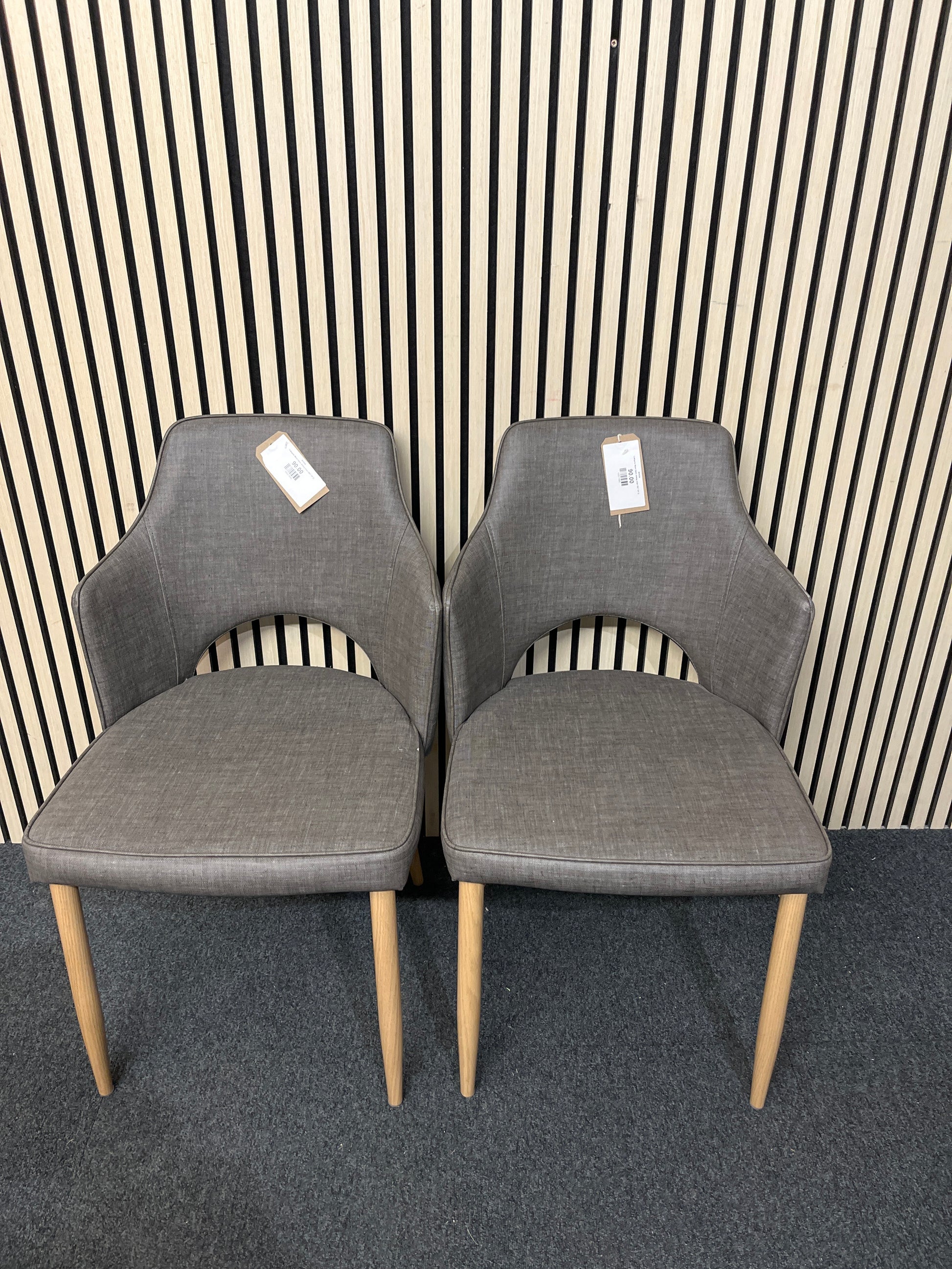 Calligaris Black fabric dining chair (SET OF 2)