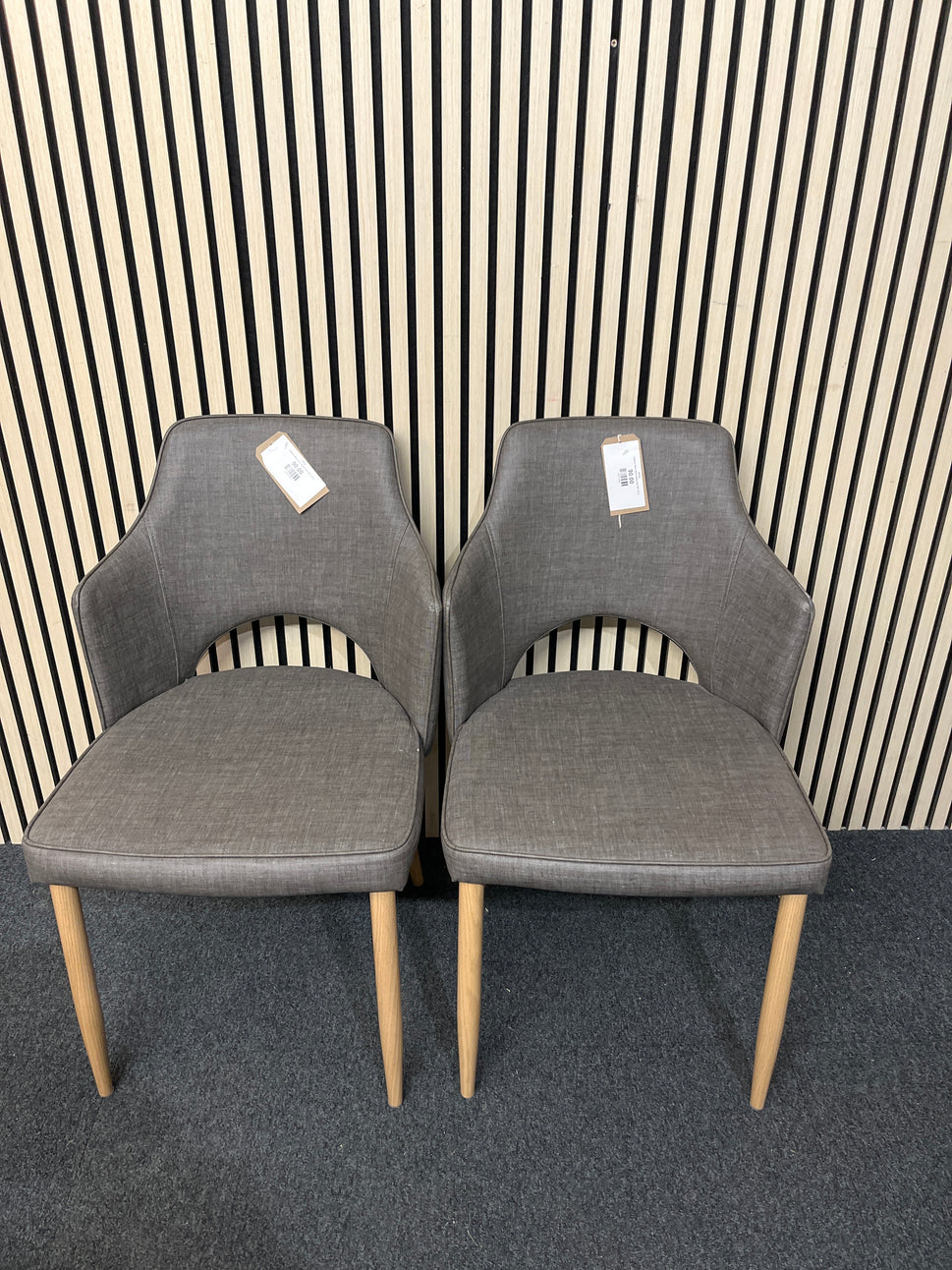 Calligaris Black fabric dining chair (SET OF 2)