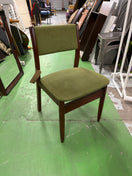 Switch green fabric dining chair with mahogany frame 2125 2 image