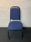 Switch SECONDHAND black metal blue fabric stacking chair 2 image