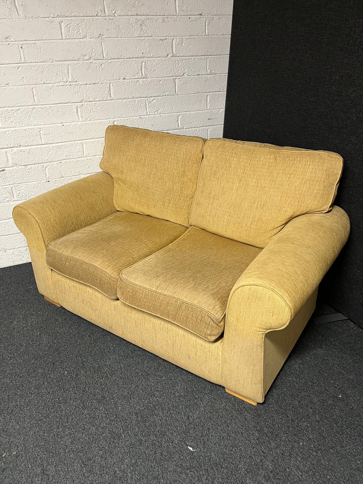Cream fabric 2 seater sofa  1225