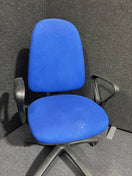 Switch Secondhand mixed fabric swivel chair with arms and height adjustable seat 2 image