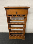 Switch Mexican pine ornate wine rack with top drawer 1325 2 image