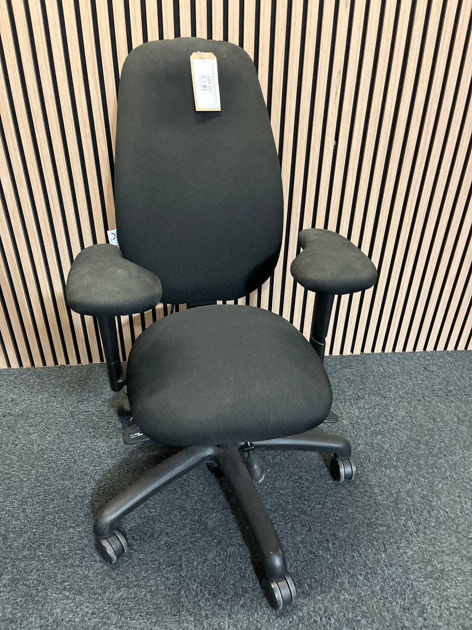 Adapt Full posture chair by RGO chairs, full posture kit with high back and headrest in black fabric