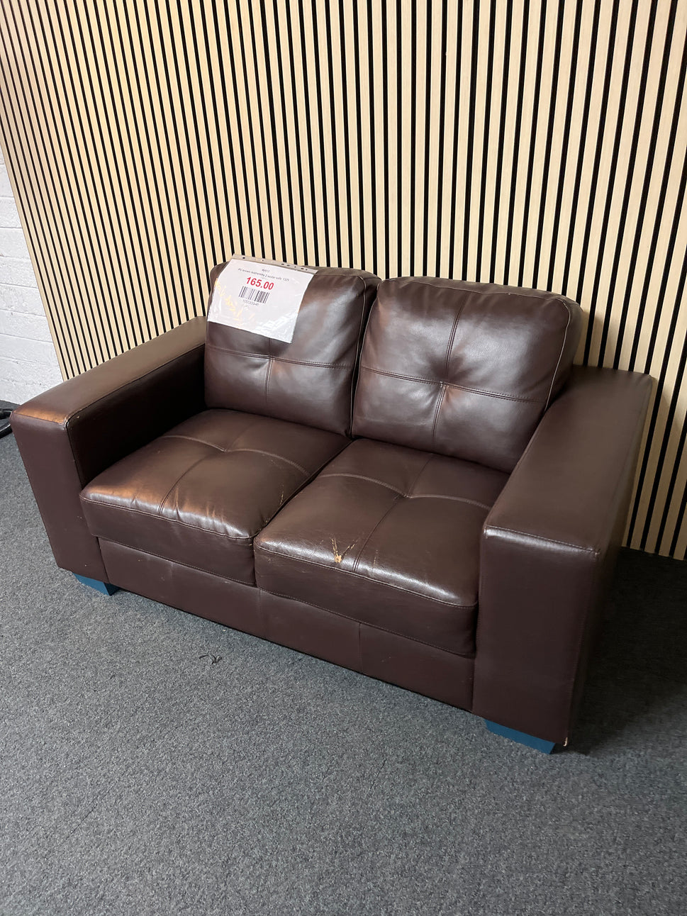 PU brown leatherette 2 seater sofa  1325