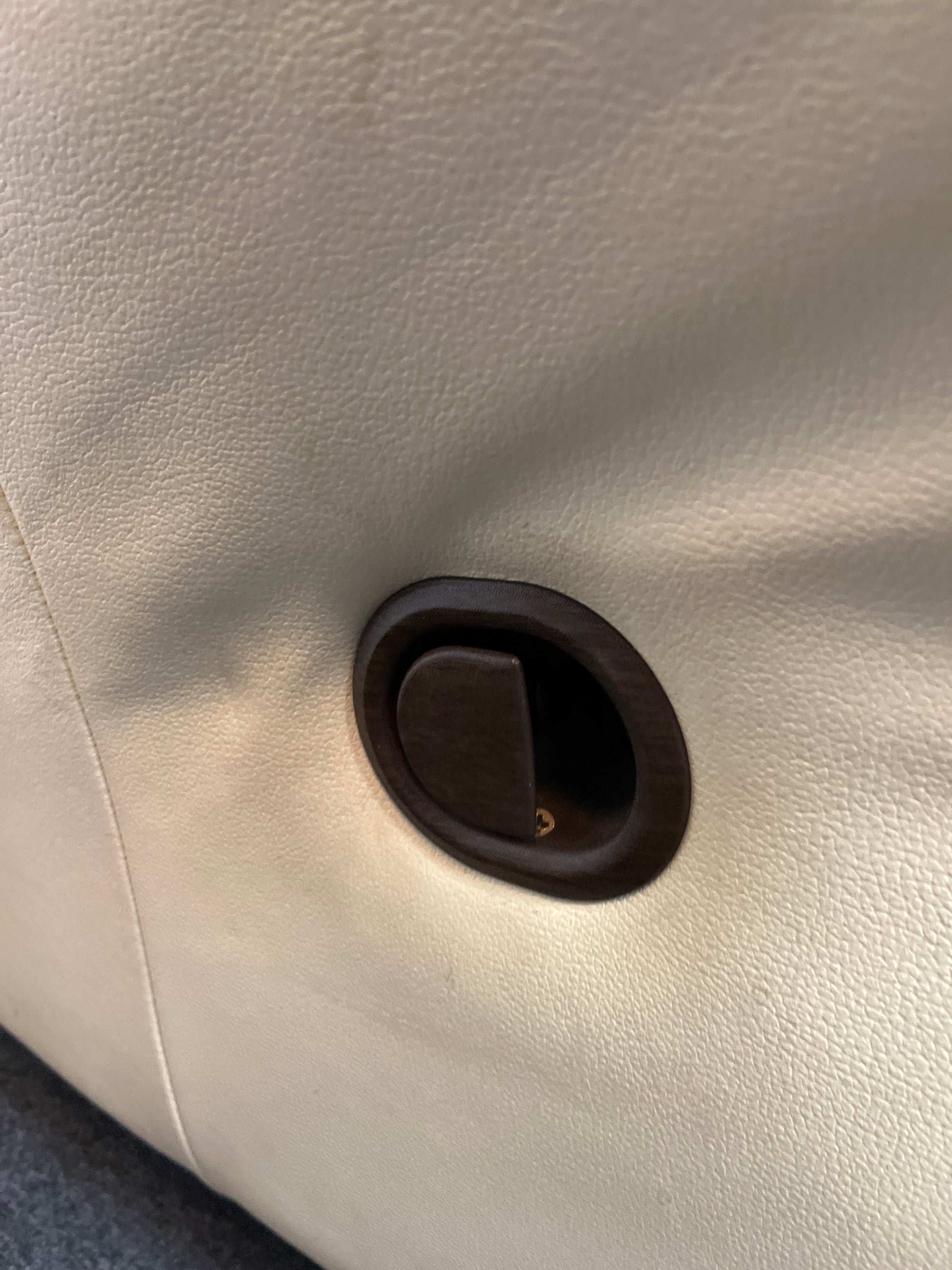 Cream leather recliner armchair 2225