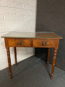 Switch Mahogany antique console table with 2 drawers and glass top (H 83 x W 91 x D 48 cm) 2225 2 image