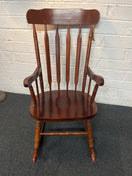 Switch Mahogany rocking chair with checkered cushion 3225 2 image