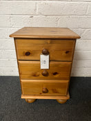 Switch 3 drawer solid pine bedside locker 3225 2 image