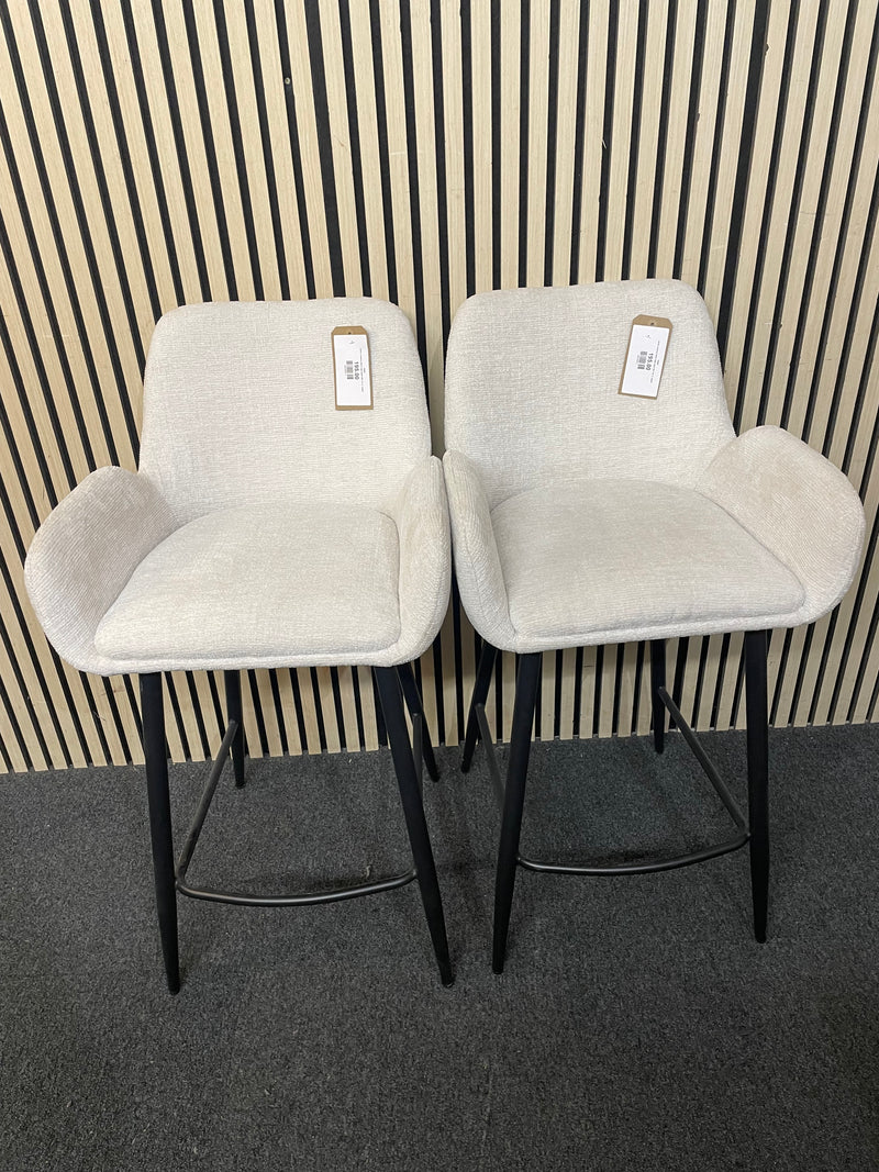 white corduroy fabric high stool (SET OF 2)  44600