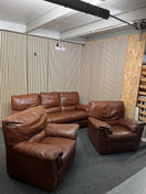 Switch 3+1+1 Brown Leather reclining sofa suite   3126 3 image