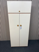 Switch Tall white laminate 2 door 1 shelf wardrobe (H 186 x W 76 x D 52 cm) 3126 2 image