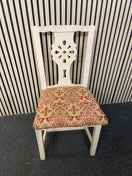 Switch Solid pine cream painted kitchen chairs with fabric seat 2425 2 image