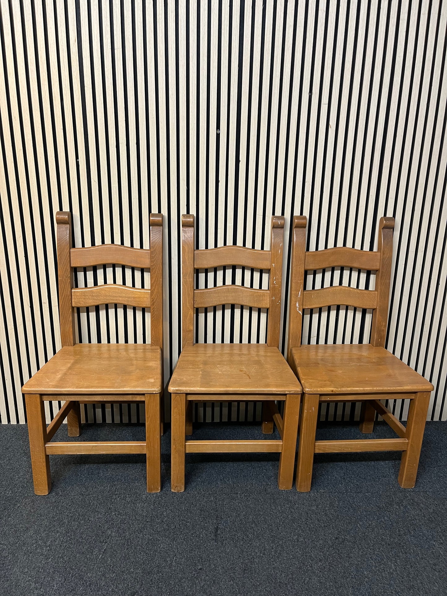 Solid oak high back dining chair (SET OF 3)  44198