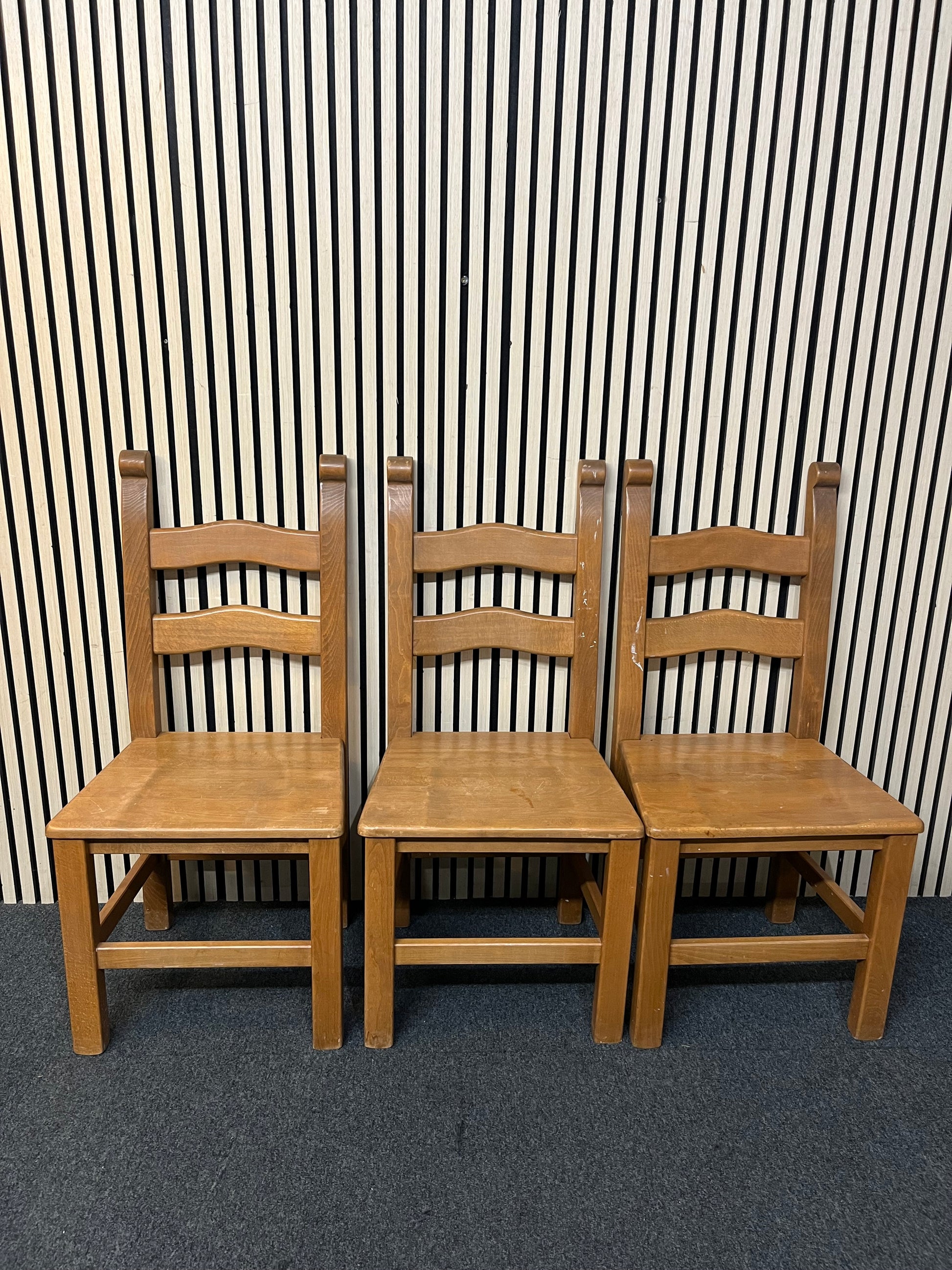 Solid oak high back dining chair (SET OF 3)  44198