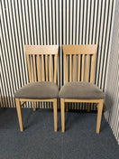 Switch Beech highback dining chair with beige fabric seat (SET OF 2) 43847 2 image