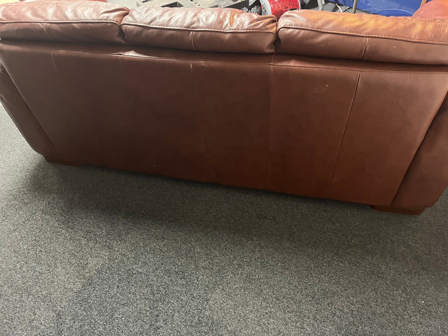 3 seater Italsofa dark brown leather sofa 2225