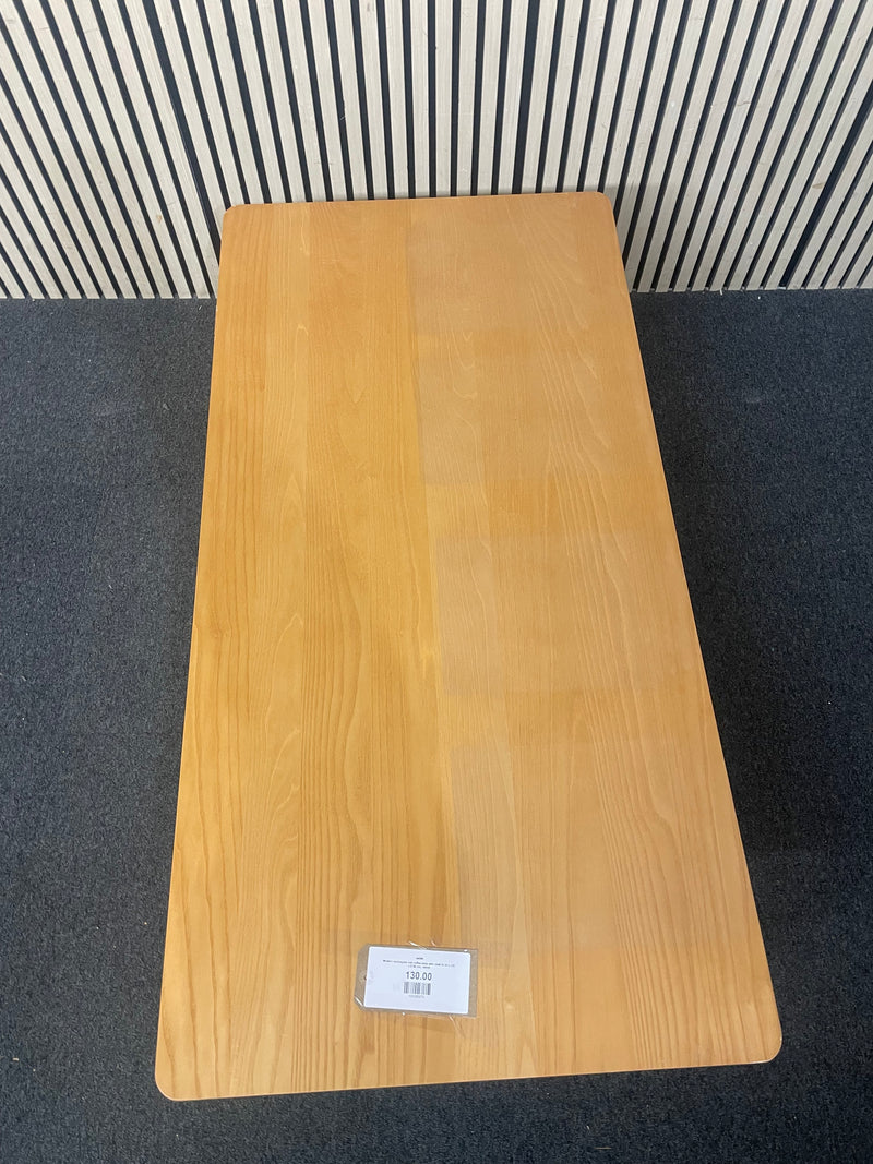 Modern rectangular oak coffee table with shelf (H 50 x 120 x D 60 cm)  44599