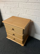 Switch 3 drawer solid pine bedside locker (H 53 x W 50 x D 36 cm) 2225 3 image