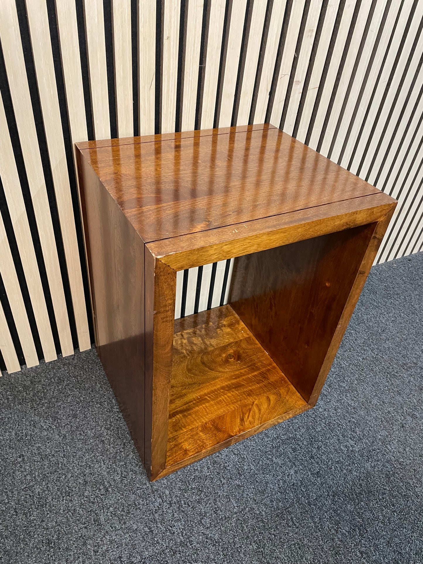 Teak box lamp table  (H 60 x W 60 x D 50 cm) 4225
