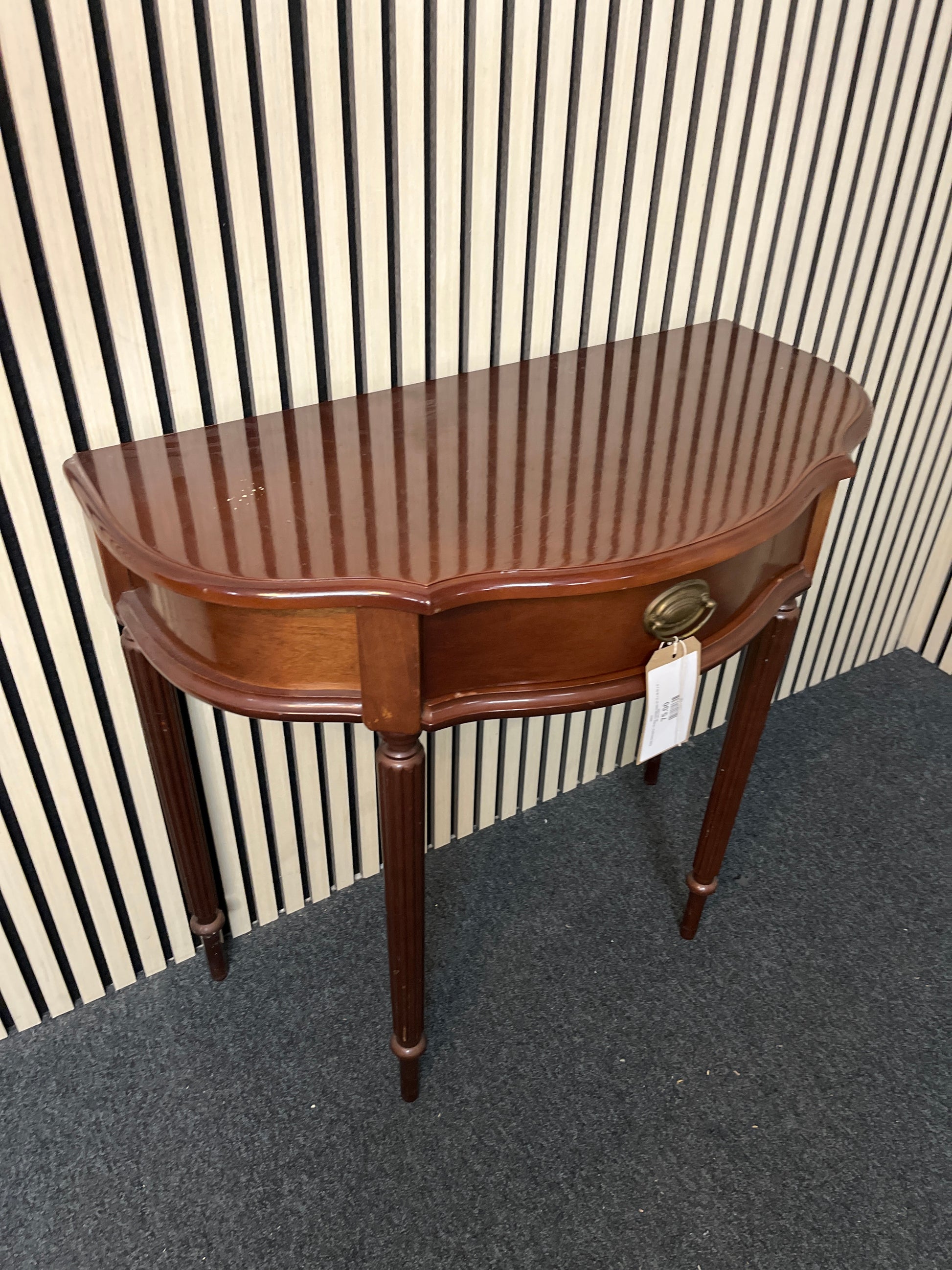 Solid mahogany 1 drawer console table (H 75 x W 80 x D 40 cm) 2325