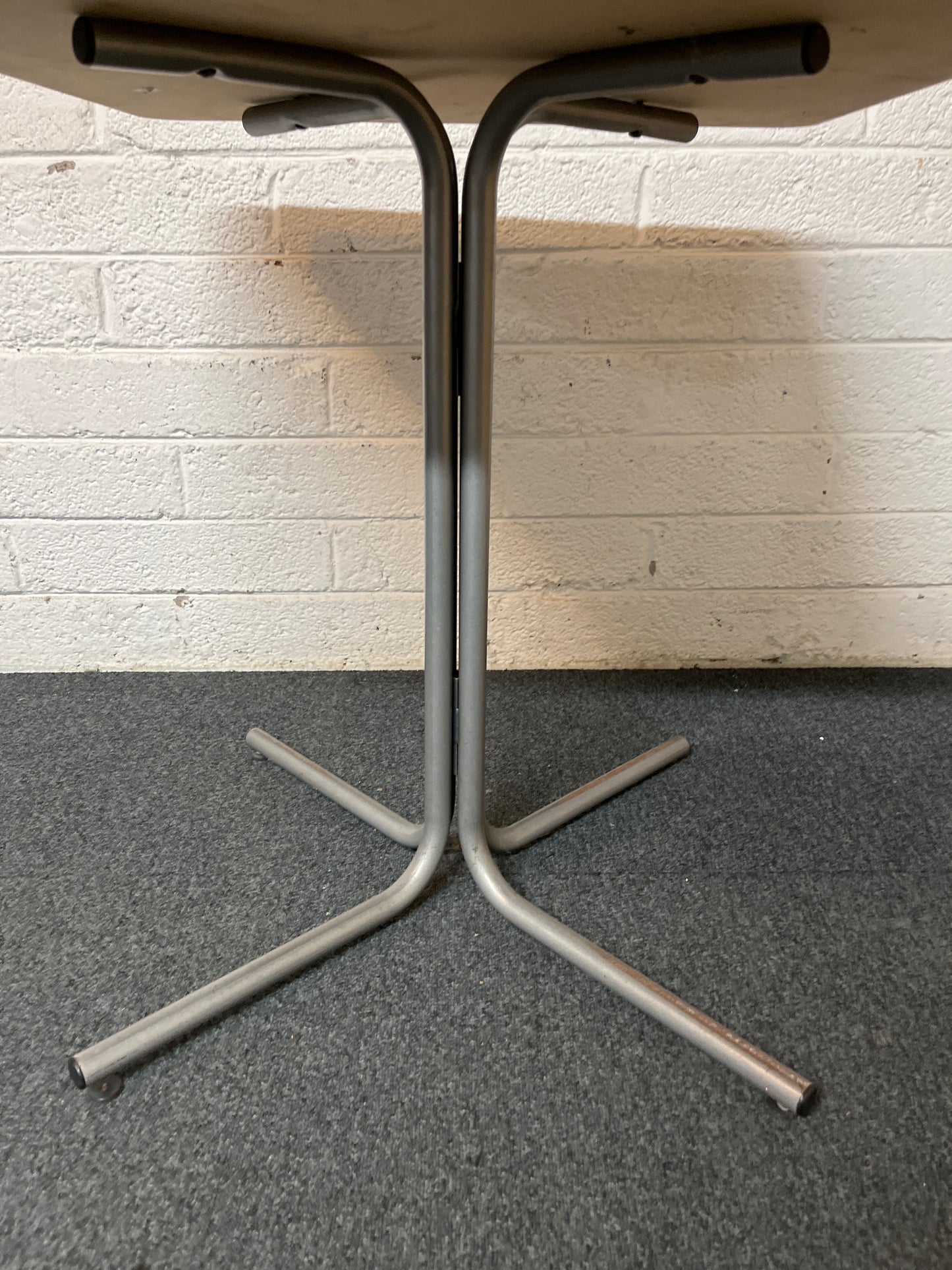 Beech laminate square table (H 74 x W 70 x D 70 cm ) 1325