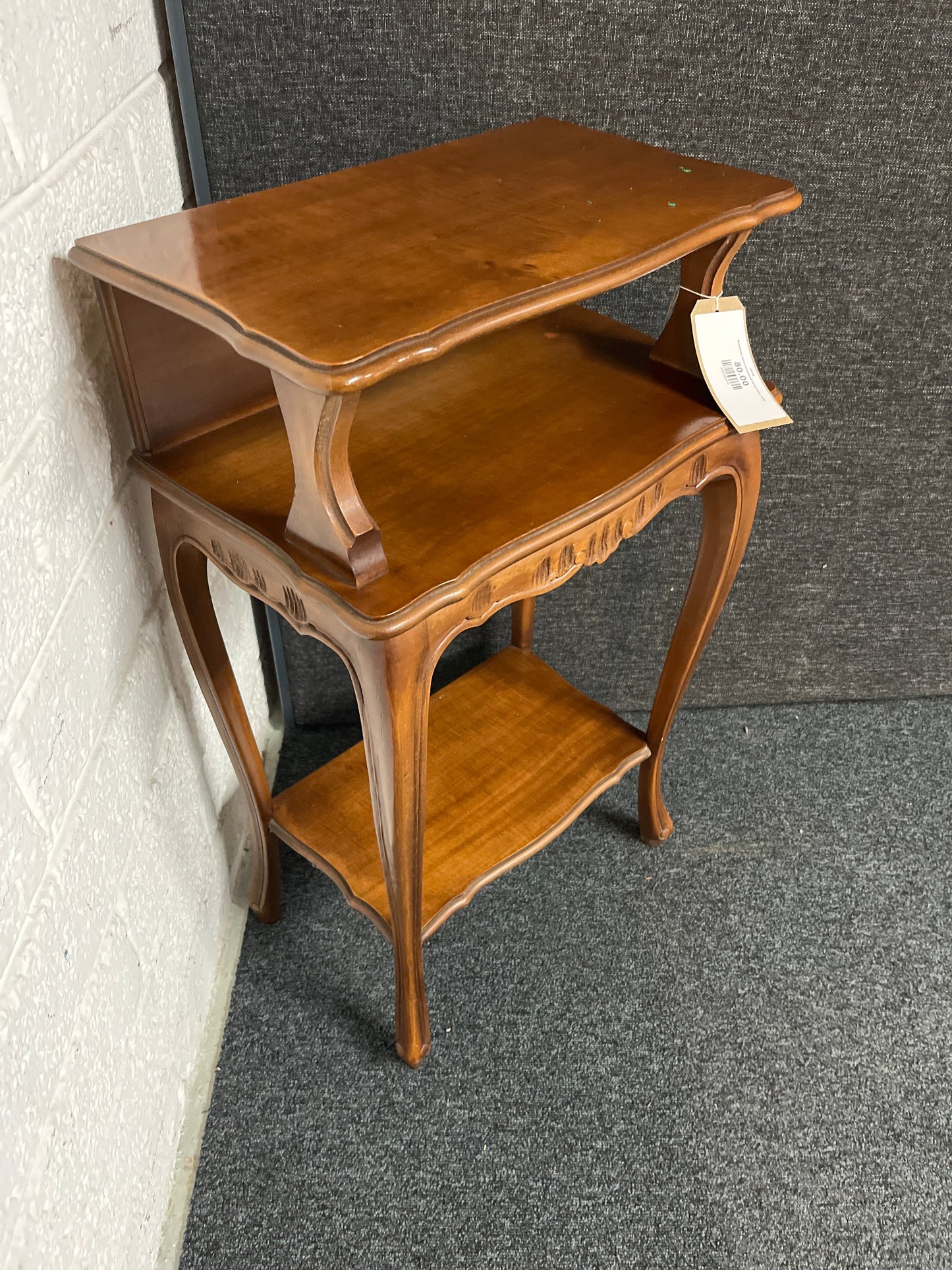 Mahogany tiered occasional tiered table 1225