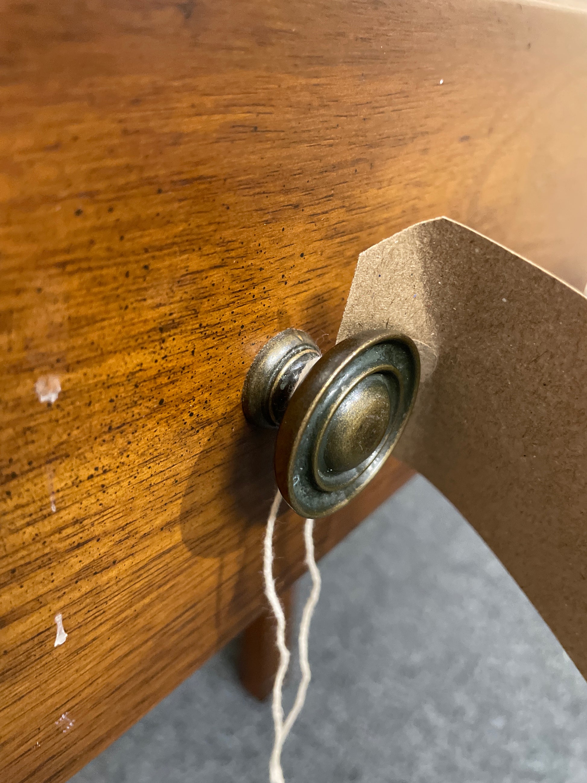 Ornate mahogany 1 drawer bedside table 2425