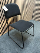 Switch Jive fabric stacking chair with solid frame in black- no arms 2 image