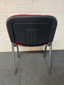 Switch SECONDHAND Wine fabric stacking chair, chrome frame 3 image
