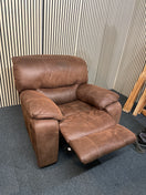 Switch Brown Suede Single Large Recliner Armchair Great Condition 1126 3 image