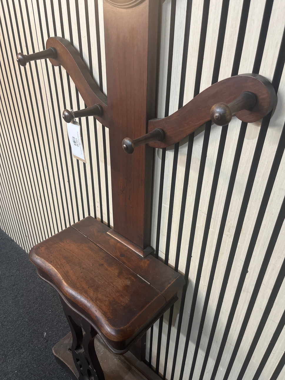 Solid Mahogany antique hallstand (H 200 x W 70 x D 30 cm) 43762