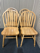 Switch Solid high back rubber wood kitchen chairs (SET OF 4) 3325 2 image