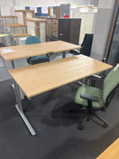 Switch Straight Strata Oak Desk With Cantilever leg frame 3 image