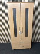 Switch Tall beech laminate 2 door 2 drawer wardrobe (H 187 x W 87 x D 54 cm) 2226 2 image