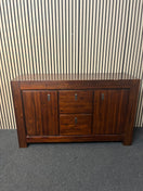 Switch Darkwood 2 door 2 drawer sideboard with modern metal handle hinges (H 85 x W 150 x D 45 cm)  44244 2 image