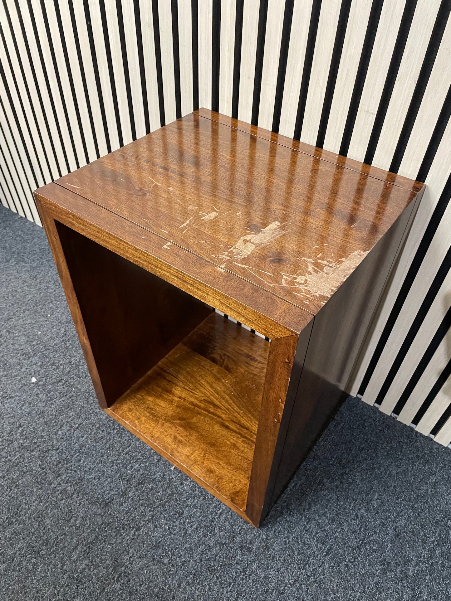 Teak box lamp table  (H 60 x W 60 x D 50 cm) 4225