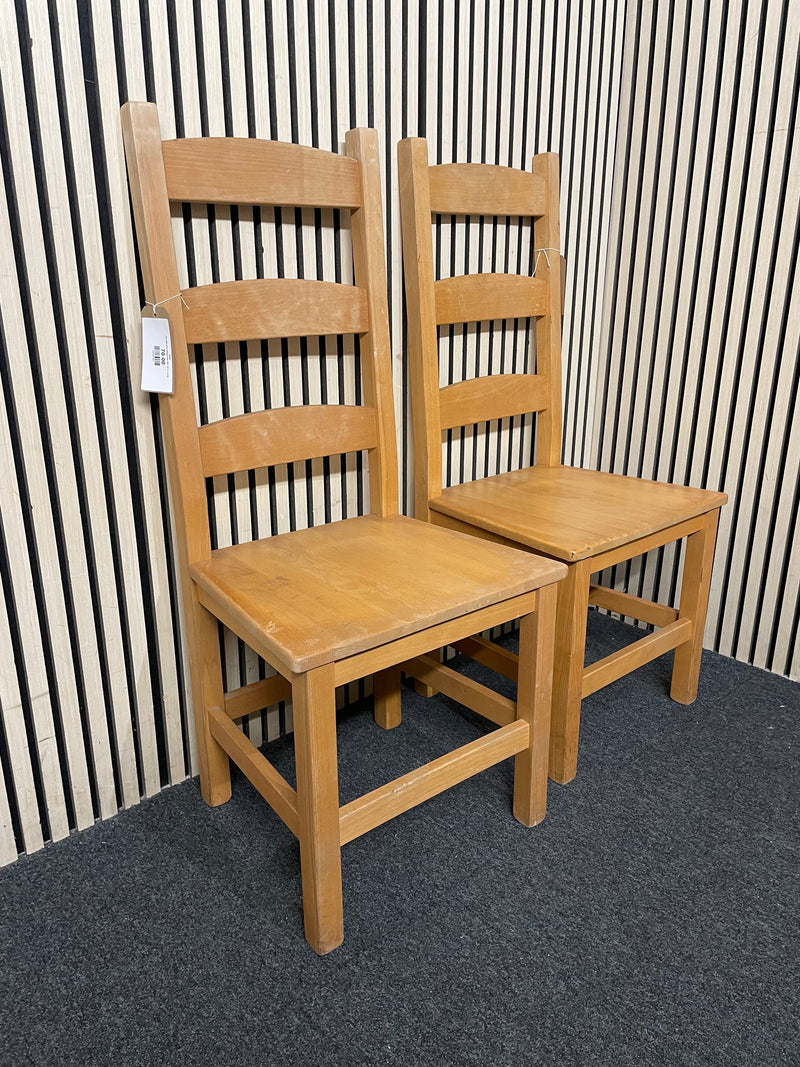 Oak high back dining chair (SET OF 2)  44799