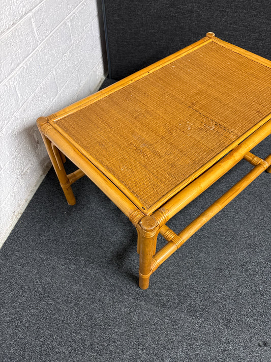 Cane low rectangular coffee table (H 450 x W 800 x D 490 mm) 1225