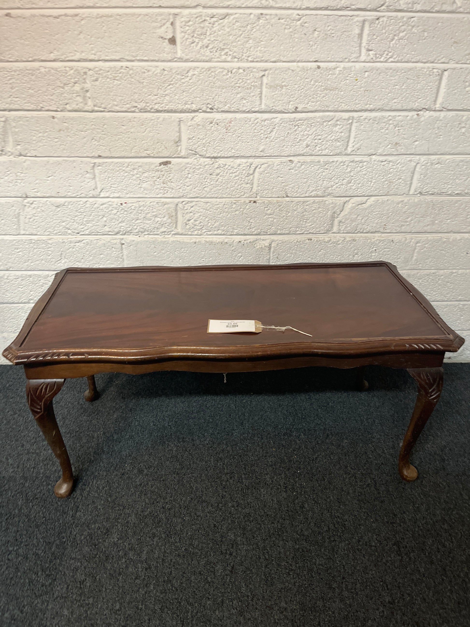 Rectangular mahogany low coffee table 3225