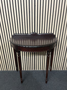 Switch Mahogany ornate half moon hall table with upstand (H 84 x W 79 x D 40 cm) 43444 2 image