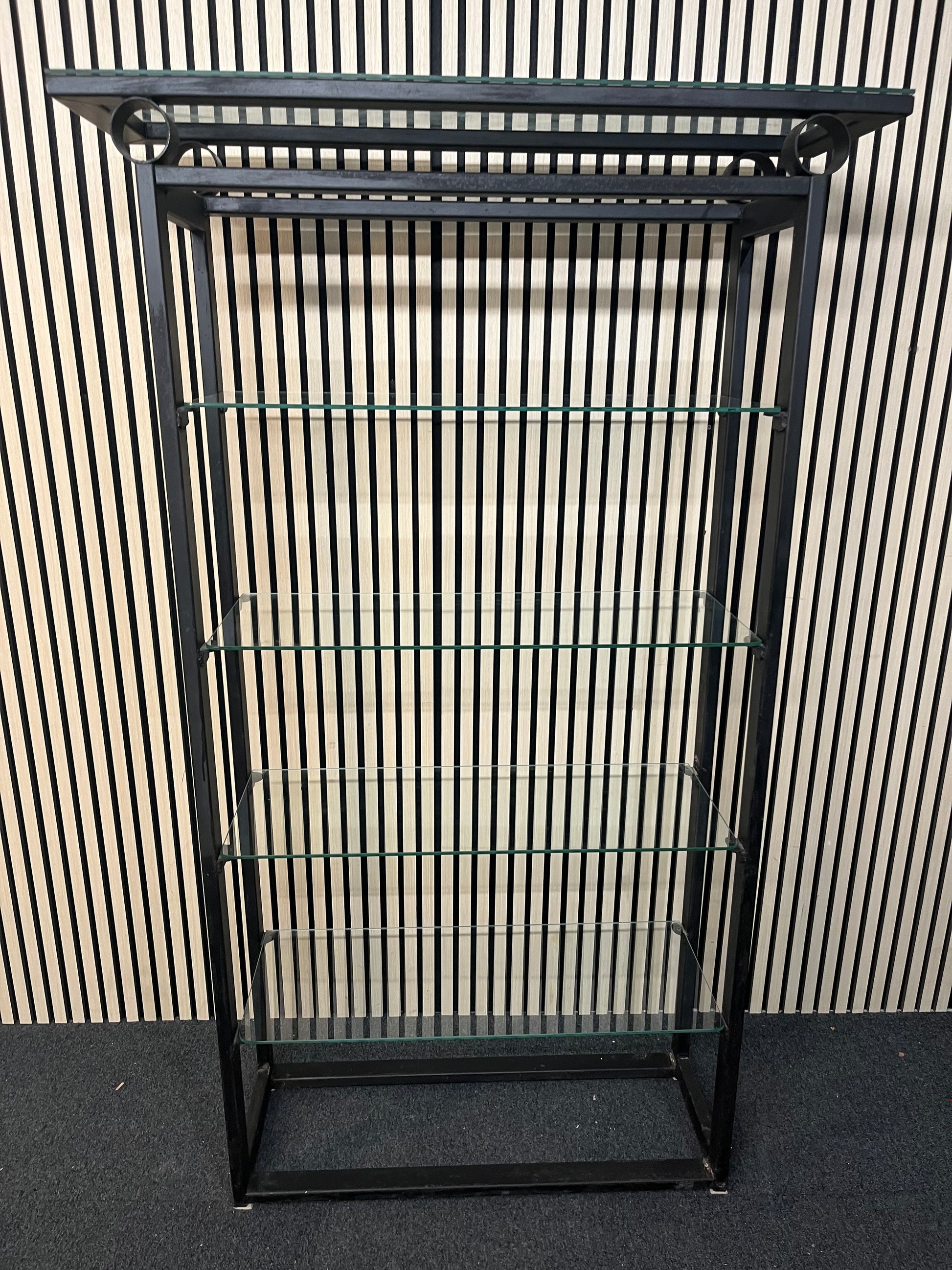Al frank metal tall display unit with glass shelves (H 180 x W 110 x 34 cm) 1425