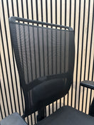 Switch Black mesh back swivel chair with adjustable arms and 5 star swivel base 2 image